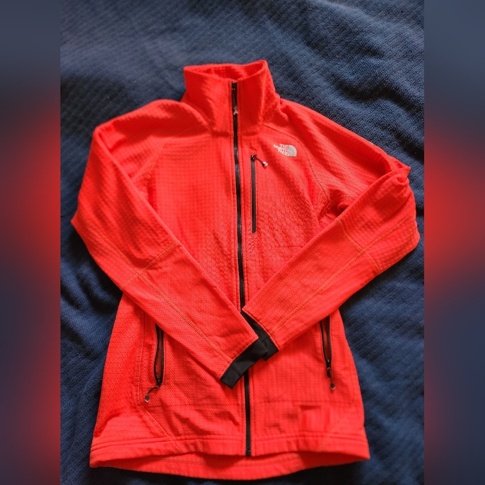 North Face Women's Summit Series Red Full-zip Jacket Size S